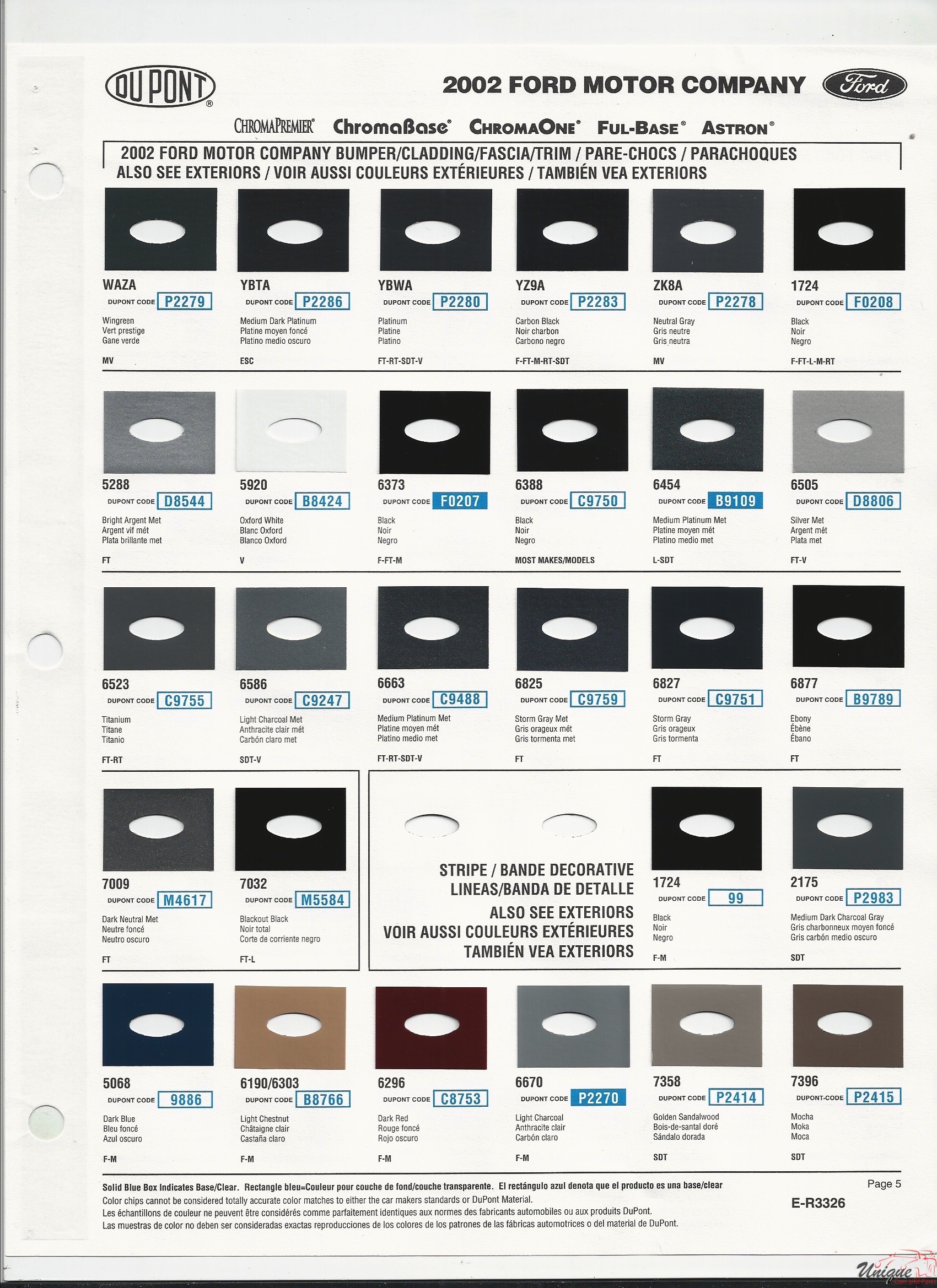 2002 Ford-4 Paint Charts
